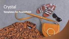  Presentation with military pattern - Cool new PPT theme with snake pattern sundress with handbag backdrop and a gray colored foreground