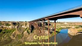  Presentation with idaho - Slides enhanced with snake river and perrine bridge background and a tawny brown colored foreground