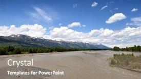  Presentation with teton - Beautiful slide set featuring snake-river-and-teton-range backdrop and a gray colored foreground