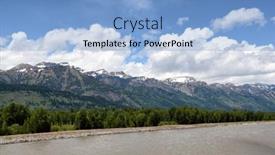  Presentation with wyoming - Slide set having snake-river-and-teton-range background and a light blue colored foreground