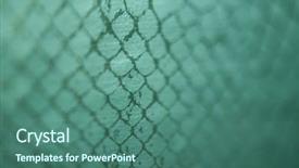  Presentation with green abstract leaves texture - PPT theme with snake skin abstract background texture background and a ocean colored foreground