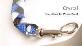  Presentation with leash - Audience pleasing slides consisting of snap clasp on dog leash isolated on white background backdrop and a white colored foreground