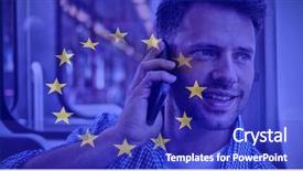  Presentation with flag of european union and turkey - Amazing theme having snd - european flag against close up backdrop and a  colored foreground