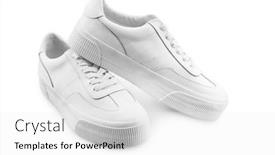 Presentation with sneakers - Slide deck consisting of sneakers-isolated-on-white-background background and a white colored foreground