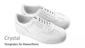  Presentation with sneakers - PPT layouts with sneakers-isolated-on-white-background background and a white colored foreground