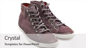  Presentation with sneakers - Theme featuring sneakers background and a light gray colored foreground