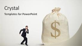  Presentation with light sign - PPT layouts enhanced with sneaking to the big bag background and a  colored foreground