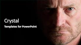  Presentation with leonardo vitruvian man - Colorful presentation theme enhanced with portrait of man backdrop and a black colored foreground