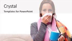  Presentation with cough and cold - Presentation with sneezing - teenager suffering from cold sitting background and a white colored foreground