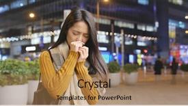  Presentation with night - Beautiful presentation featuring sneezing - woman sneeze at night backdrop and a  colored foreground