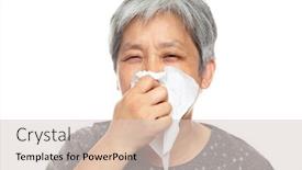  Presentation with sneezing - Beautiful theme featuring sneezing woman backdrop and a lemonade colored foreground