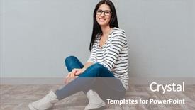  Presentation with photo of armed men - Cool new presentation with snickers - photo of happy young woman backdrop and a  colored foreground