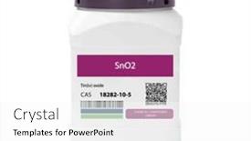  Presentation with chemical - Slide deck having sno2-tin-iv-oxide-chemical and a white colored foreground