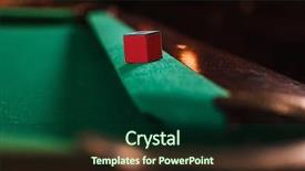  Presentation with billiard - Audience pleasing PPT theme consisting of snooker - chalk on the edge backdrop and a forest green colored foreground