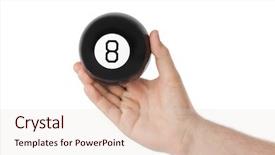  Presentation with magic ball - Slides consisting of snooker - hand with magic billiard ball background and a lemonade colored foreground