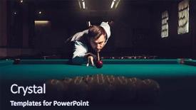  Presentation with billiard - Amazing theme having snooker - man playing billiard backdrop and a wine colored foreground