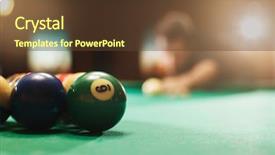  Presentation with room - Audience pleasing PPT layouts consisting of snooker - player has prepared to hit backdrop and a tawny brown colored foreground