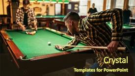  Presentation with billiard - Colorful theme enhanced with snooker - two male billiard players backdrop and a wine colored foreground