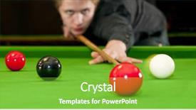  Presentation with blur - PPT layouts consisting of snooker player placing the cue background and a seafoam green colored foreground
