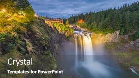  Presentation with falls - Beautiful slides featuring snoqualmie-washington-usa-at-snoqualmie backdrop and a tawny brown colored foreground