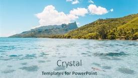  Presentation with polynesia - Beautiful slides featuring snorkel-person-snorkeling-swimming backdrop and a lemonade colored foreground