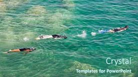  Presentation with france - Presentation theme with snorkeling-at-cap-de-peyrefite background and a ocean colored foreground