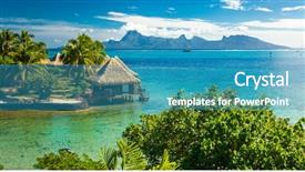  Presentation with polynesia - Slide deck featuring snorkeling tahiti french polynesia background and a teal colored foreground
