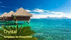  Presentation with best - Colorful PPT theme enhanced with snorkeling tahiti french polynesia backdrop and a tawny brown colored foreground