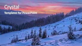  Presentation with trees - Beautiful PPT layouts featuring snovy trees on winter mountains backdrop and a teal colored foreground