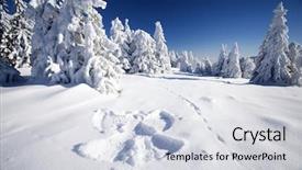  Presentation with snow - Colorful presentation design enhanced with snow angel on clean snow backdrop and a lemonade colored foreground