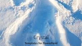  Presentation with angel - Cool new PPT layouts with snow-angel backdrop and a teal colored foreground