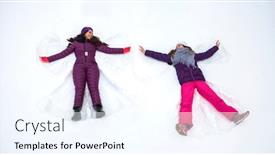  Presentation with angels - Amazing theme having snow-angels-two-young-beautiful backdrop and a cool aqua colored foreground