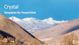  Presentation with tibet - Beautiful slide set featuring snow at autumn in tibet backdrop and a teal colored foreground