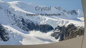  Presentation with glacier - PPT layouts having snow-avalanche-on-a-glacier background and a light blue colored foreground