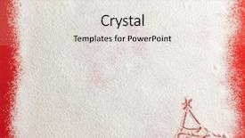  Presentation with christmas card - Amazing presentation theme having snow background texture christmas card closeup backdrop and a sky blue colored foreground