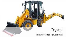  Presentation with white snow - Beautiful slide set featuring snow blower - image of loader backdrop and a white colored foreground