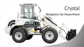  Presentation with tractor - Slide deck with snow blower - image of tractor background and a white colored foreground