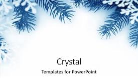  Presentation with branch - Presentation theme with snow branch - christmas background background and a white colored foreground