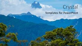  Presentation with chilean - Audience pleasing theme consisting of snow-capped-mountain-covered backdrop and a light blue colored foreground