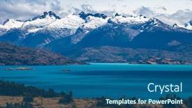  Presentation with chilean - Amazing presentation having snow capped mountains and blue lake of general carrera in chilean patagonia backdrop and a ocean colored foreground