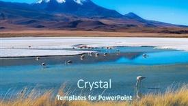  Presentation with salty - Slides enhanced with snow-capped-mountains-in-bolivia background and a ocean colored foreground