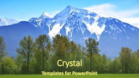  Presentation with british columbia canada - PPT theme consisting of capped rocky mountains british columbia background and a tawny brown colored foreground