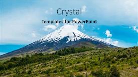  Presentation with chilean - Amazing theme having snow-capped-volcano-of-osorno backdrop and a light blue colored foreground