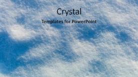  Presentation with footprints - Presentation theme having snow close-up background and a light blue colored foreground