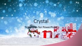  Presentation with text box - Presentation theme consisting of snow copyspace for text background and a light blue colored foreground