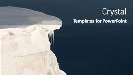  Presentation with cornice - Slides having snow-cornice-overhanging-edge background and a ocean colored foreground