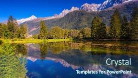  Presentation with fall lake - Amazing PPT layouts having  backdrop and a  colored foreground