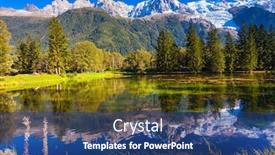  Presentation with fall lake - PPT theme enhanced with  background and a  colored foreground