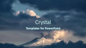  Presentation with mountain snow - Colorful PPT theme enhanced with snow-covered-etna-mountain-emit backdrop and a ocean colored foreground