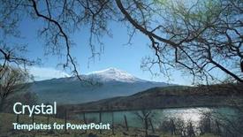  Presentation with pond - Audience pleasing PPT layouts consisting of snow covered from nebrodi park backdrop and a ocean colored foreground